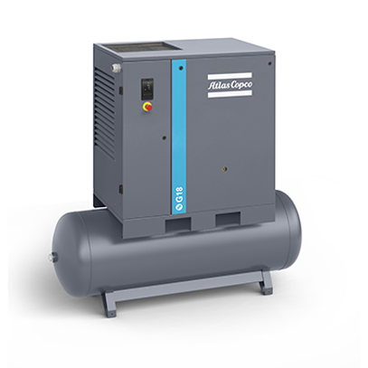 G18 Rotary Screw Compressor Tank Mounted from Atlas Copco